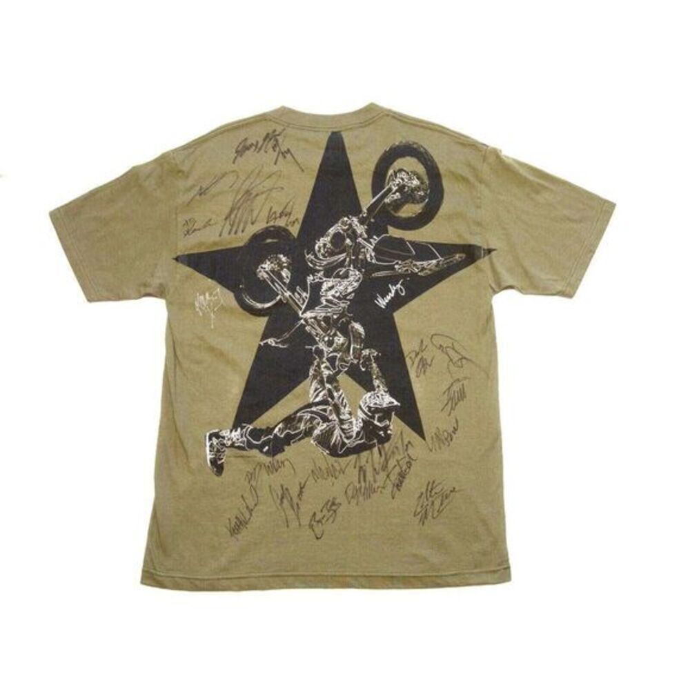 Signed Motocross Team Shirt Mens Large SOLDIERS OF‎ HAVOC